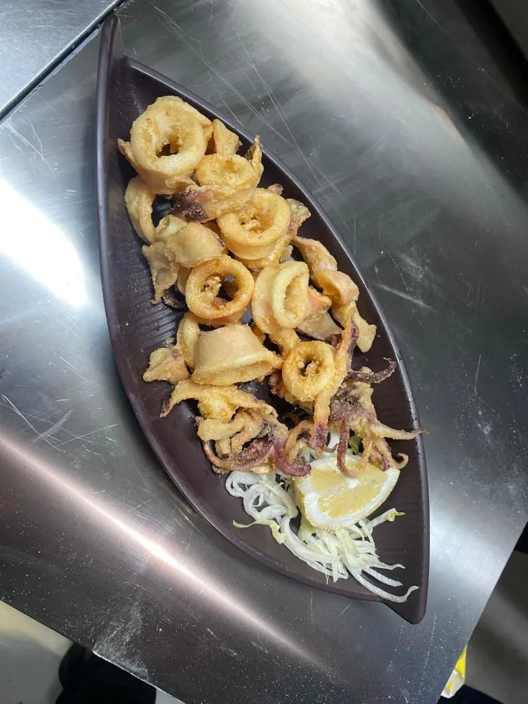 Frittura di calamari croccante